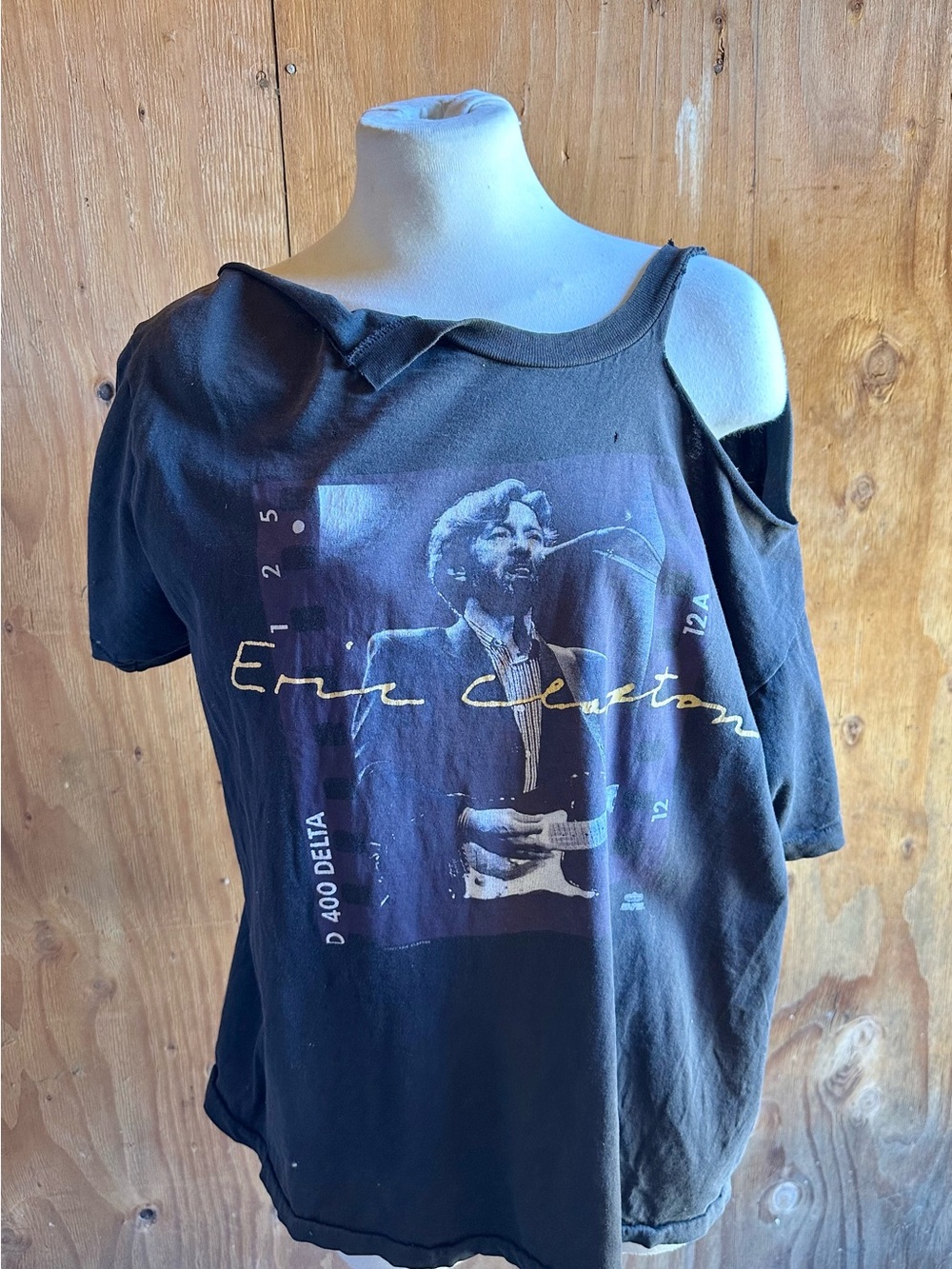 Thrashed Eric Clapton t shirt tee vintage 1992 tour rock xl